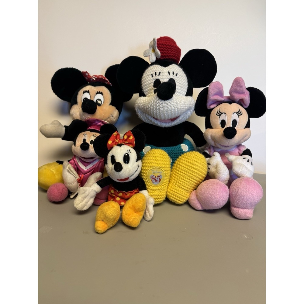 Disney Minnie Mouse Plush Lot Of 5 Various Ages